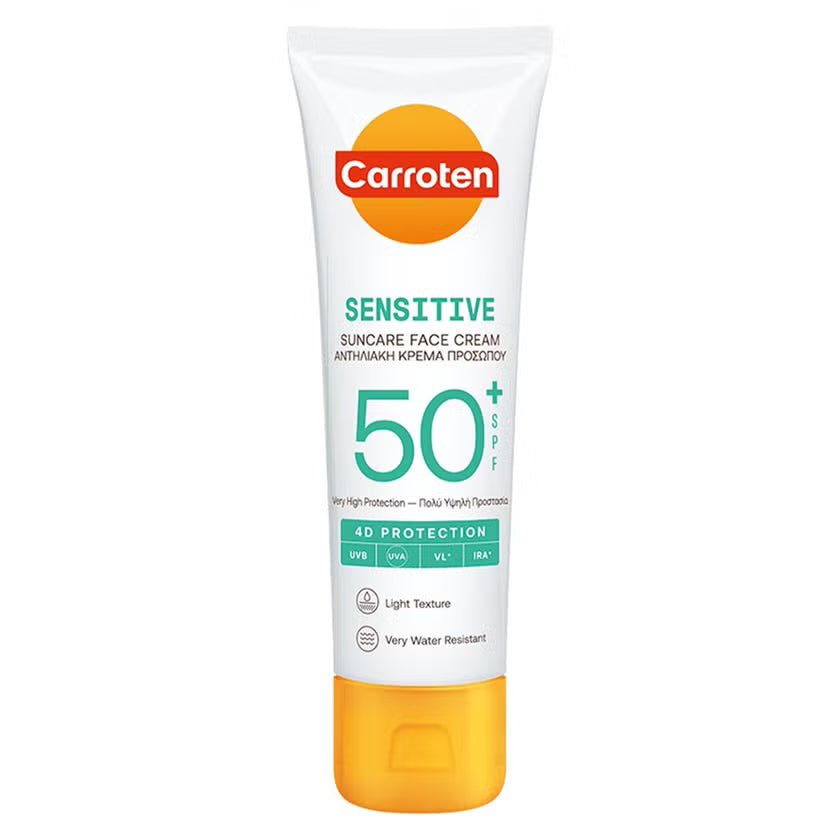 Carroten Sensitive Suncare SPF 50+ Hydrating Face Cream For Sensitive Skin 50ml Carroten