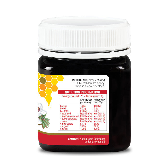 NZ Health UMF 7+ Manuka Honey Natural Antibacterial Support & No Additives – 250g NZ Health