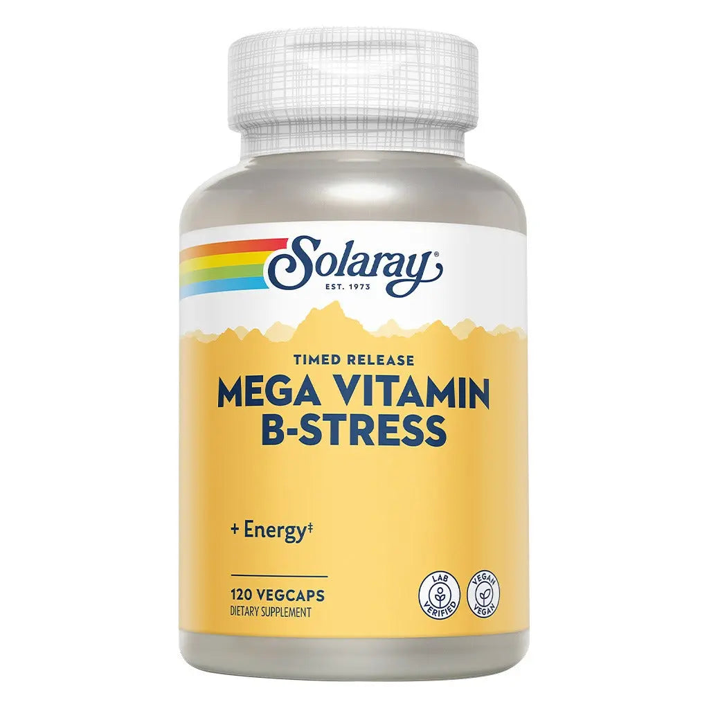 Solaray Mega Vitamin B-Stress Veg Capsules 120’s Solaray