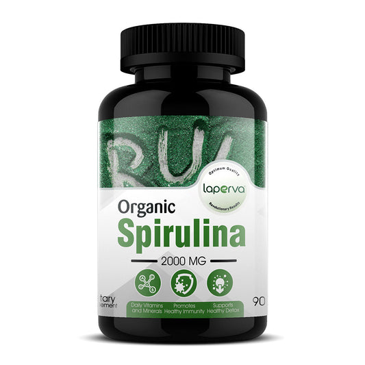 Laperva Spirulina, 90 Veggie Capsules, 2000 mg, Rich in Vitamins and Minerals Laperva