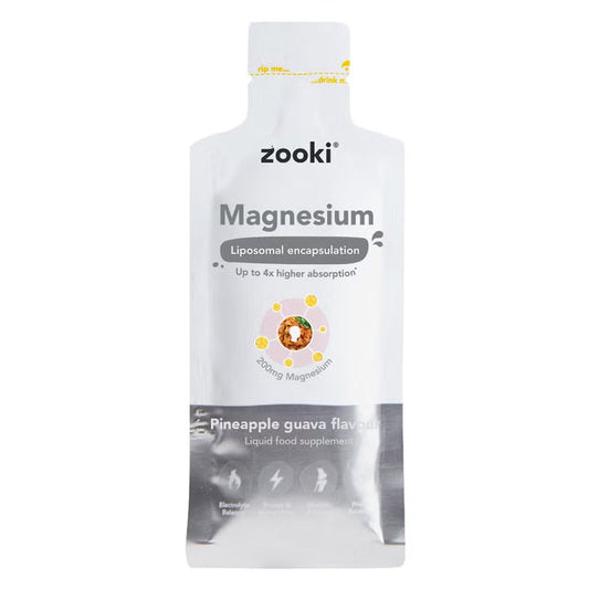 Zooki Liposomal Magnesium Bis-Glycinate 1500mg Liquid Sachet 15ml Zooki