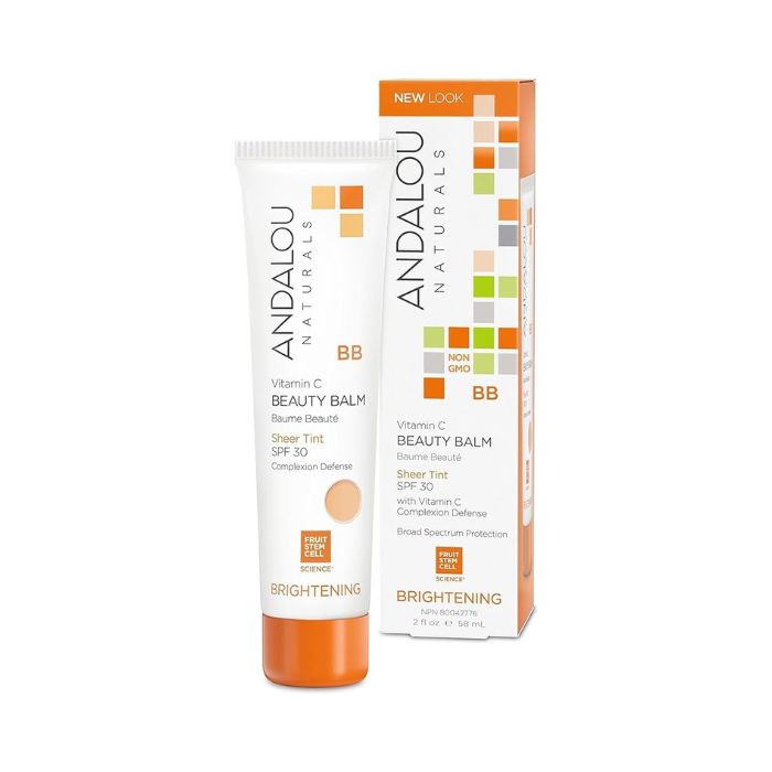 Andalou Naturals Brightening Vitamin C BB Beauty Balm Sheer Tint (SPF30) All-in-One Tinted Moisturizer - 58ml Andalou Naturals