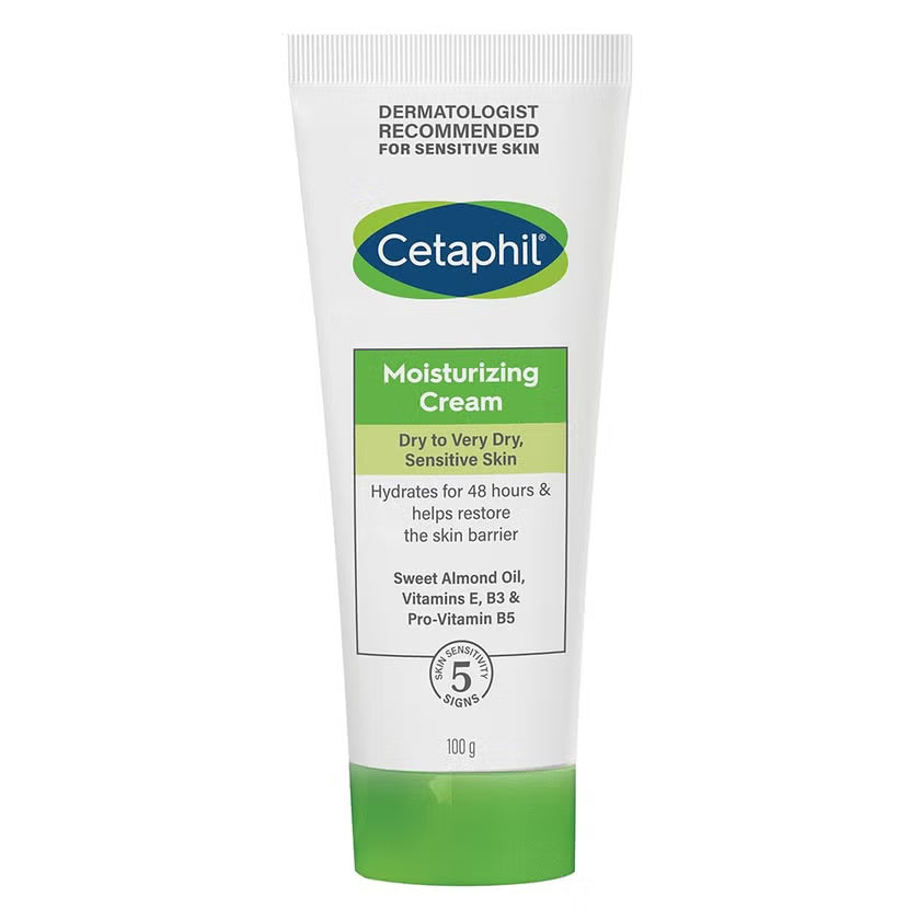 Cetaphil Moisturizing Cream, Face & Body Moisturizer With Dry to Very Dry Sensitive Skin, Unscented - 100g Cetaphil
