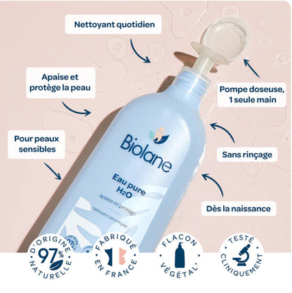 Biolane Pure H2O Cleanser Rinse Free 750ml Biolane