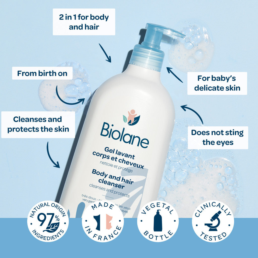 Biolane 2 In 1 Body & Hair Cleanser 350ml Biolane