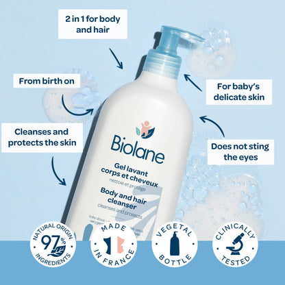 Biolane 2 In 1 Body & Hair Cleanser 750ml Biolane