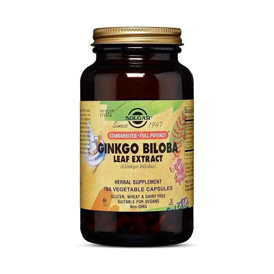 Solgar SPF Ginkgo Biloba Leaf Extract Vegetable Capsules 180's Solgar