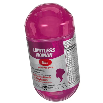Eva Pharma Limitless Woman Max Multivitamins & Minerals Supplement Tablets, Pack of 30's Eva Pharma