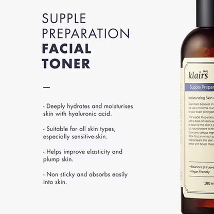 Dear Klairs Supple Preparation Moisturizing Facial Toner 180ml Dear Klairs
