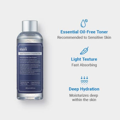 Dear Klairs Supple Preparation Unscented Moisturizing Facial Toner 180ml Dear Klairs