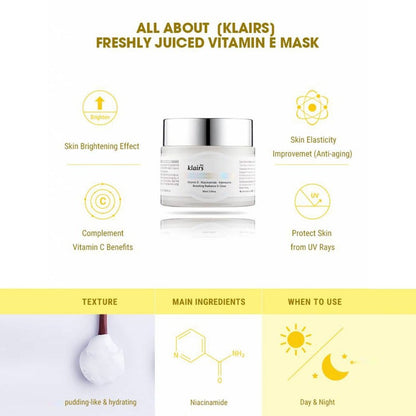 Dear Klairs Freshly Juiced Vitamin E Radiance Booster Face Mask 90ml Dear Klairs