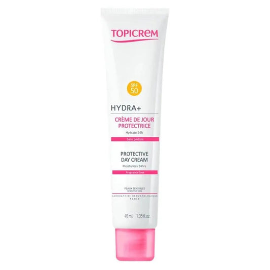 Topicrem Hydra + Protective Day Cream With SPF 50+ For Sensitive Skin, Fragrance Free 40ml Topicrem