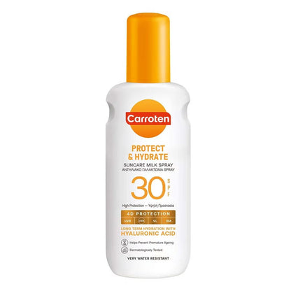 Carroten Protect & Hydrate Suncare SPF30 Body Milk Spray With Hyaluronic Acid 200ml Carroten