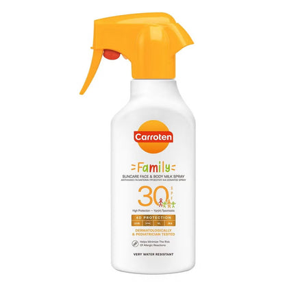 Carroten Family Suncare SPF30 Face & Body Milk Sunscreen Spray 270ml Carroten