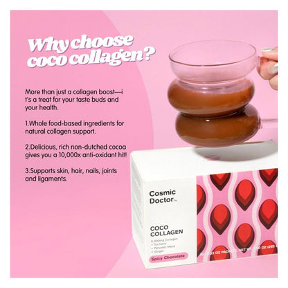 Cosmic Doctor Coco Collagen Supplement Sachets Spicy Chocolate Flavour, Pack of 30's Cosmic Doctor
