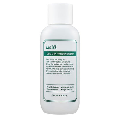 Dear Klairs Daily Skin Hydrating Water With Green Tea For Face & Body 500ml Dear Klairs