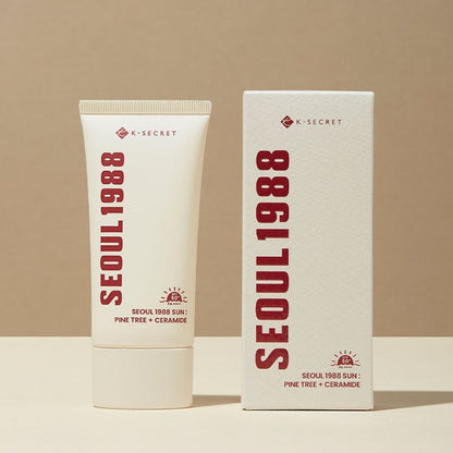 K-Secret Seoul 1988 With Pine Tree + Ceramide SPF50+ & PA++++ Sunscreen 50ml K-Secret