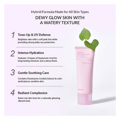 Celimax Heart Pink Tone Up SPF50+ PA++++ Sun Cream 40ml Celimax