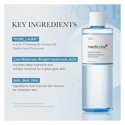 Medicube AHA BHA PHA & Niacinamide Zero Pore Toner 250ml Medicube