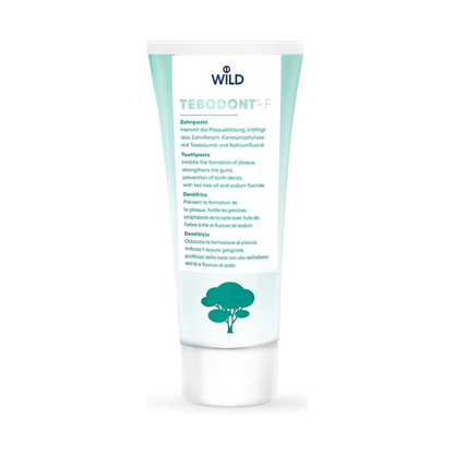 Tebodont F Toothpaste – Herbal Fluoride Toothpaste with Tea Tree Oil for Gum Health & Cavity Protection 75ml Tebodont