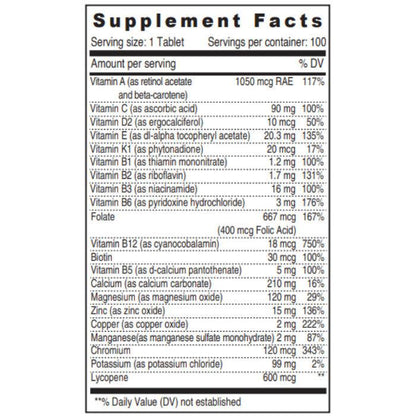 Sunshine Nutrition A TO Z Men's Multivitamin 100 Tablets Sunshine Nutrition