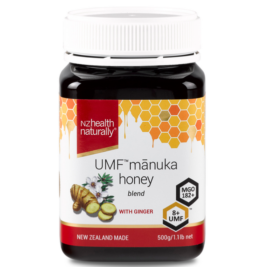 Nz Health UMF Manuka Honey 8+ With Ginger 500g NZ Health