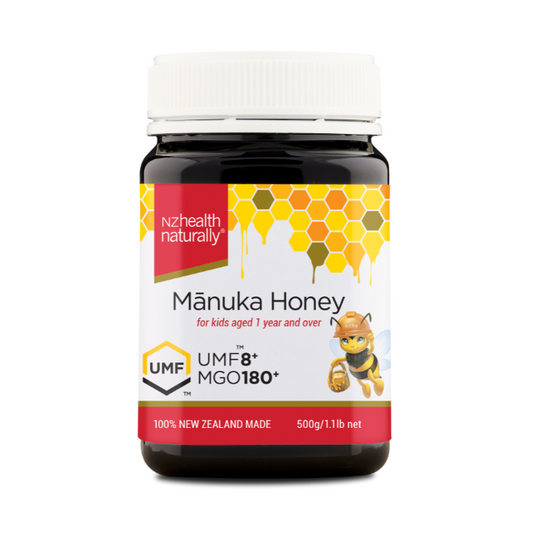 NZ Health Manuka Honey for Kids - UMF 8+ & MGO 180+ Natural Sugar Alternative No Additives or Colors - 500g NZ Health