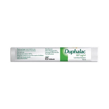 Duphalac Syrup Sticks 667 Mg/ml 20'S 15ml/Sachet Duphalac