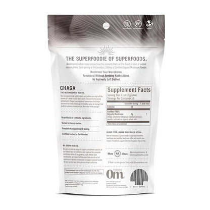 Om Chaga Organic Mushroom Powder 100g OM