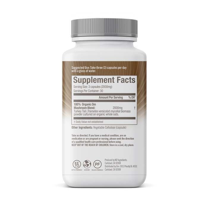 Om Turkey Tail Mushroom Superfood 90 Vegetable Capsules OM