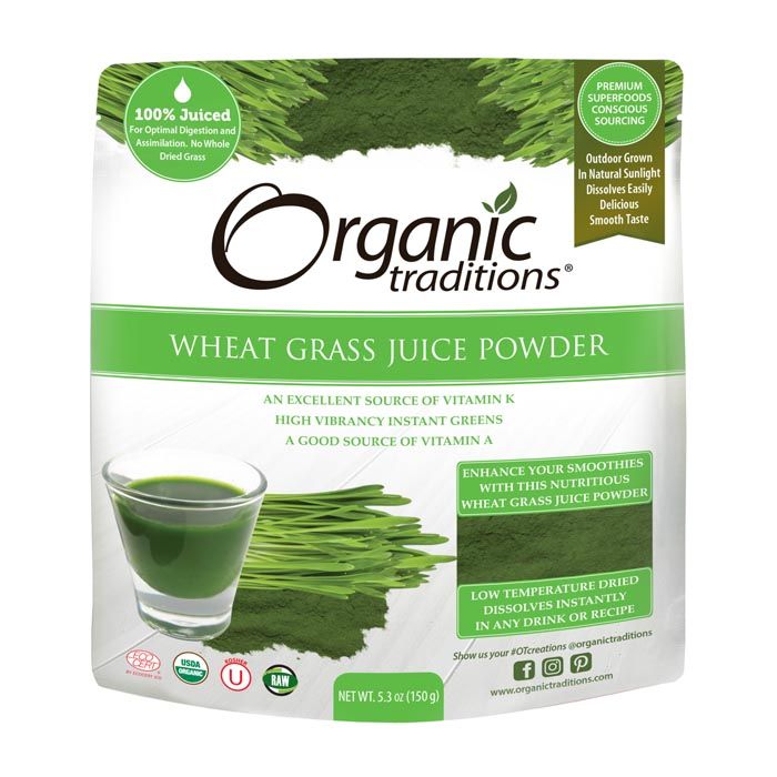Organic Traditions Wheatgrass Juice Powder 150g Organic Traditions