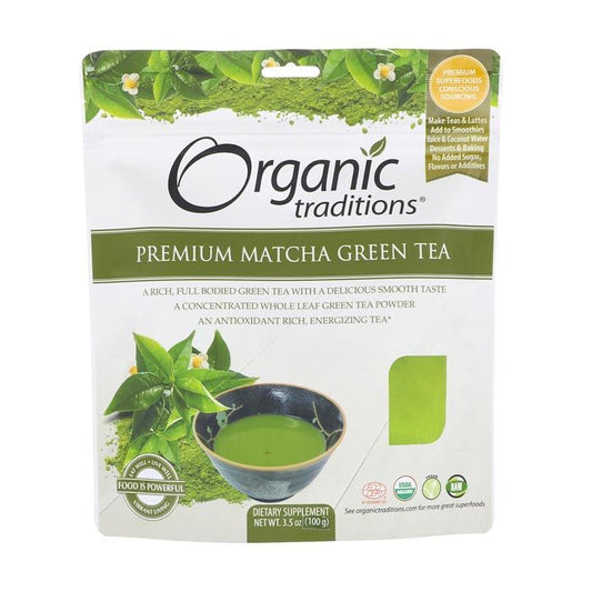 Organic Traditions Premium Matcha Tea 100g Organic Traditions