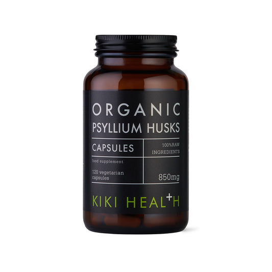 KIKI Health Organic Psyllium Husks Vegetarian - 120 Capsules KIKI Health