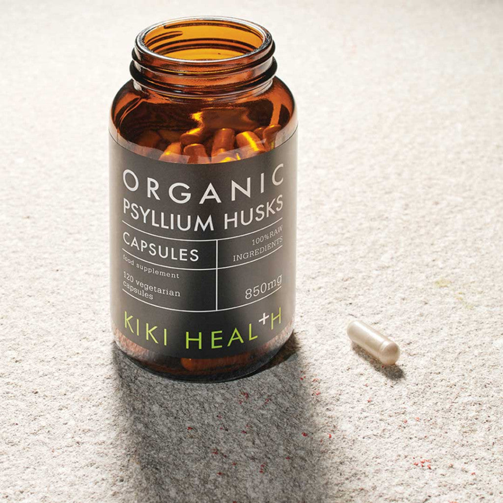 KIKI Health Organic Psyllium Husks Vegetarian - 120 Capsules KIKI Health