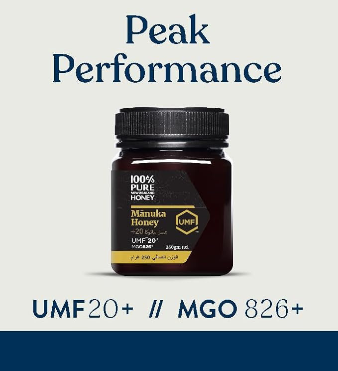 Pure 100% New Zealand Manuka Honey UMF20+ MGO826+ 250g Pure 100%
