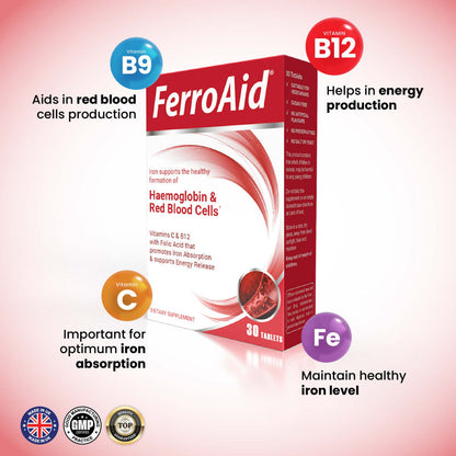 Vital Healthcare Ferroaid Iron Support - 30 Tabs Vital Healthcare