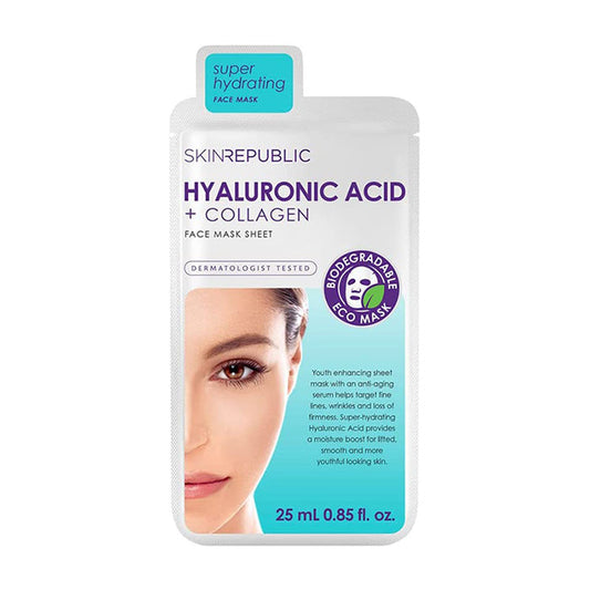 Skin Republic Hyaluronic Acid+Collagen Face Mask Sheet - 25ml Skin Republic