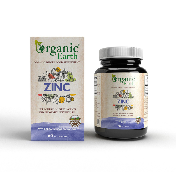 Organic Earth Organic Earth Zinc 25mg – 60 Capsules | Immune & Skin Support - Image 1