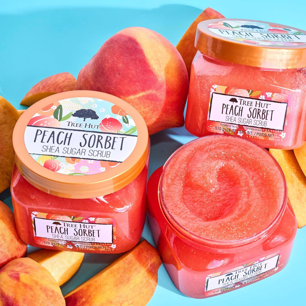 Tree Hut Shea Sugar Scrub Peach Sorbet - 510g Tree Hut