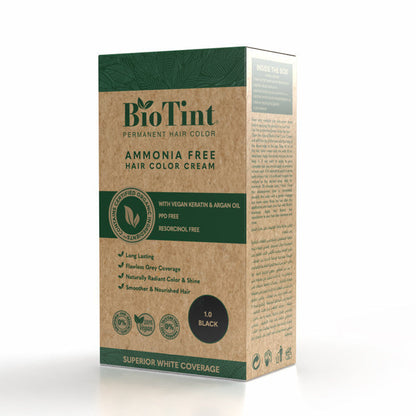 BioTint Permanent Hair Color - 1.0 Black BioTint