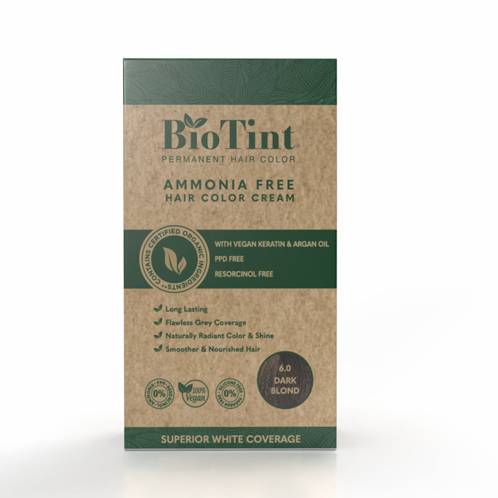 BioTint Permanent Hair Color - 6.0 Dark Blond BioTint
