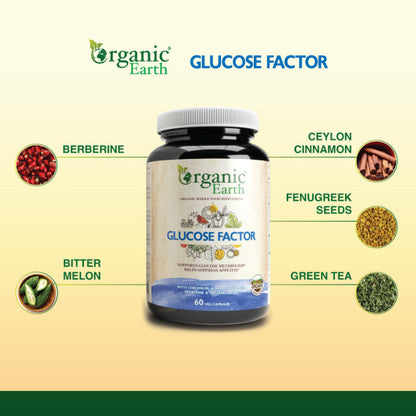 Organic Earth Glucose Factor V-Capsules 60s Organic Earth