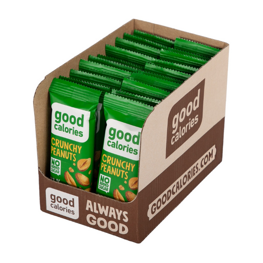 Good Calories Date Bar Crunchy Peanuts 35g With 97% Fruits & Nuts - Pack of 20 pcs Good Calories
