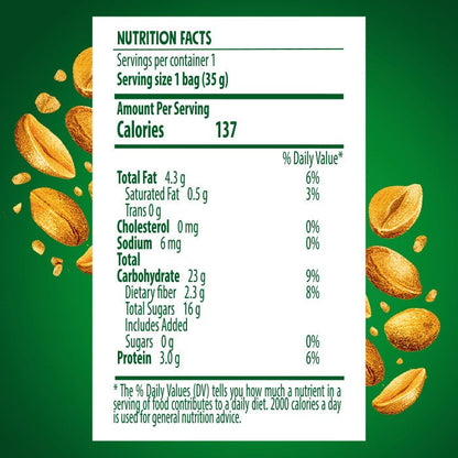 Good Calories Date Bar Crunchy Peanuts 35g With 97% Fruits & Nuts - Pack of 20 pcs Good Calories