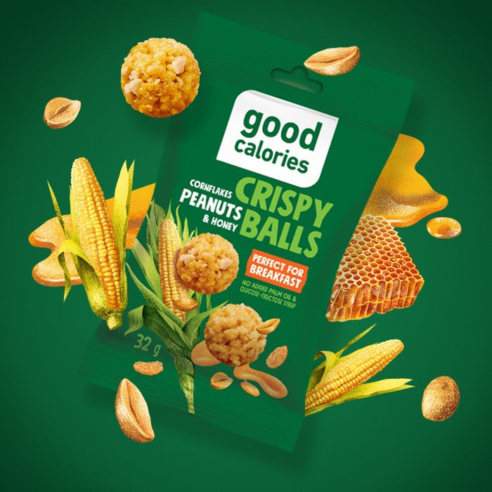 Good Calories Crispy Balls Cornflakes & Peanuts - 32g Good Calories