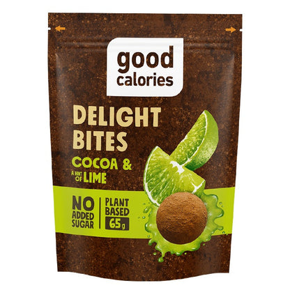 Good Calories Cocoa & Hint of Lime Delight Bites – 65g Good Calories