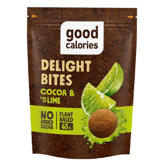 Good Calories Cocoa & Hint of Lime Delight Bites – 65g Good Calories