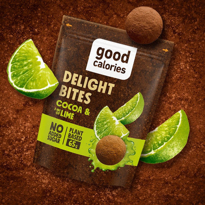 Good Calories Cocoa & Hint of Lime Delight Bites – 65g Good Calories