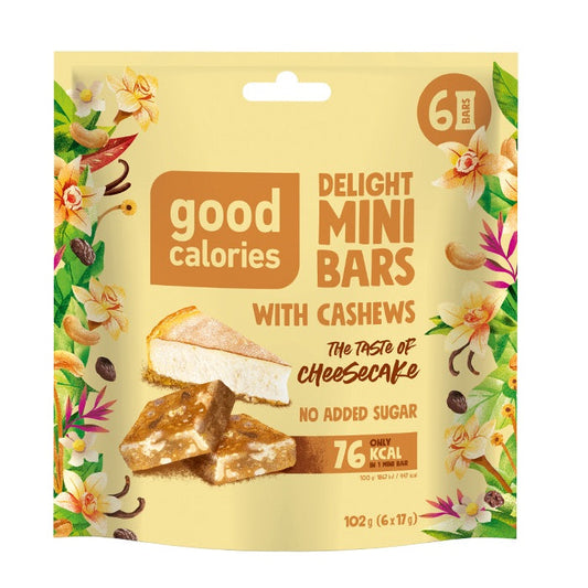 Good Calories Delight Mini Bars Cashew Cheesecake - 102g Good Calories