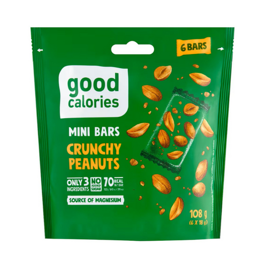 Good Calories Crunchy Peanut Mini Bars, No Sugar, 70 Kcal, Potassium & Magnesium - 108g Good Calories